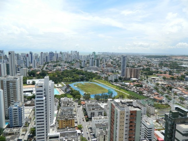 Imagem real da vista do 33º andar do Riviera boa viagem